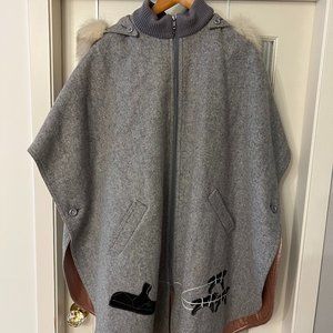 Inuit Vintage Wool Coat/Northern Sun/Poncho/Made in Canada